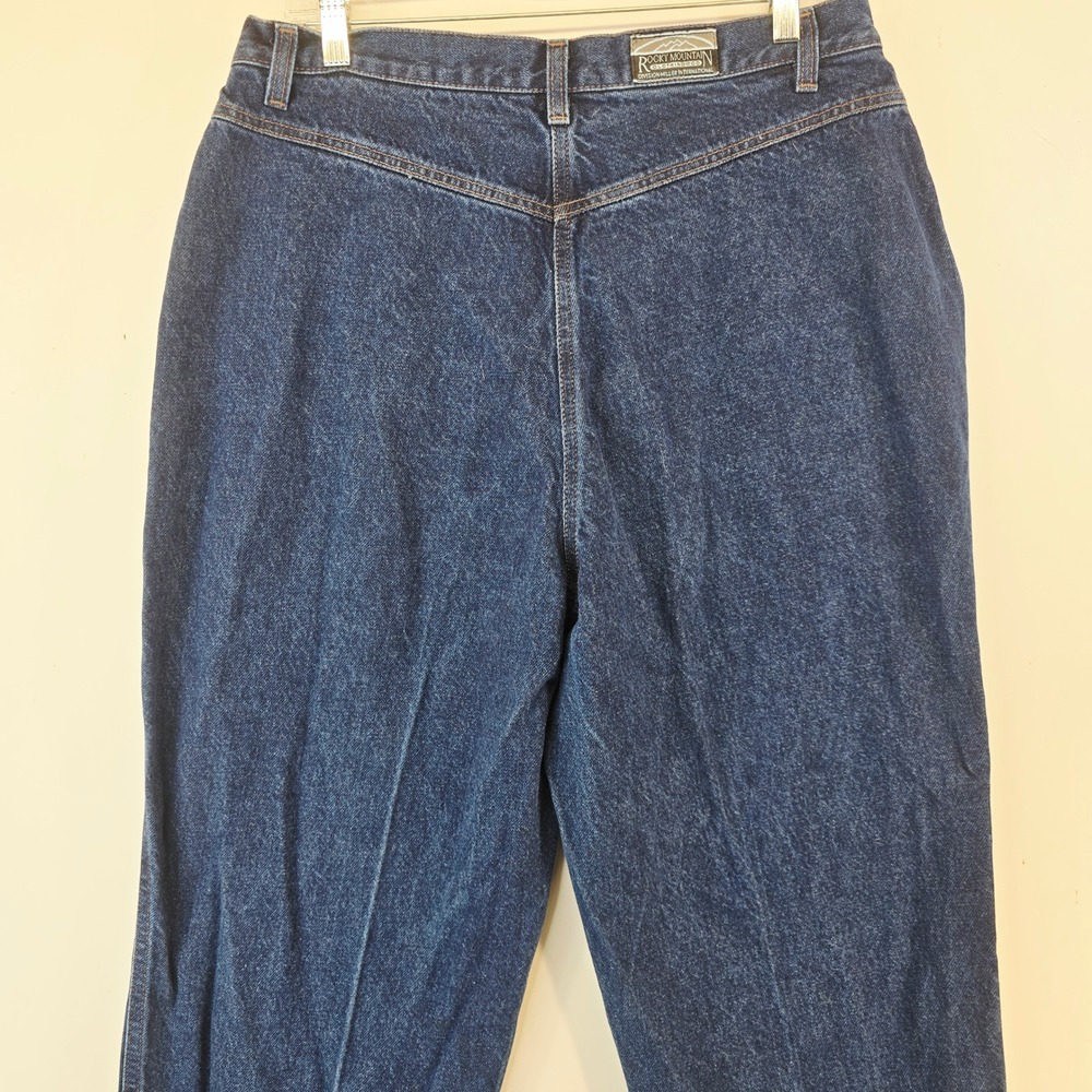 Rocky Mountain Vintage High Waist Jeans Women's 17/18 Dark Wash Pleated Cowgirl - Picture 11 of 13